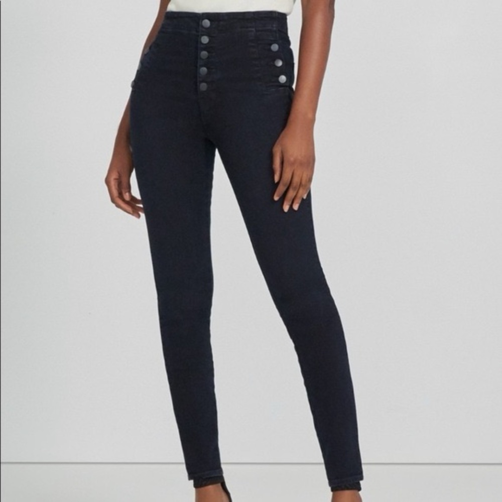J Brand Natasha Sky High Button Jean in Complex 24